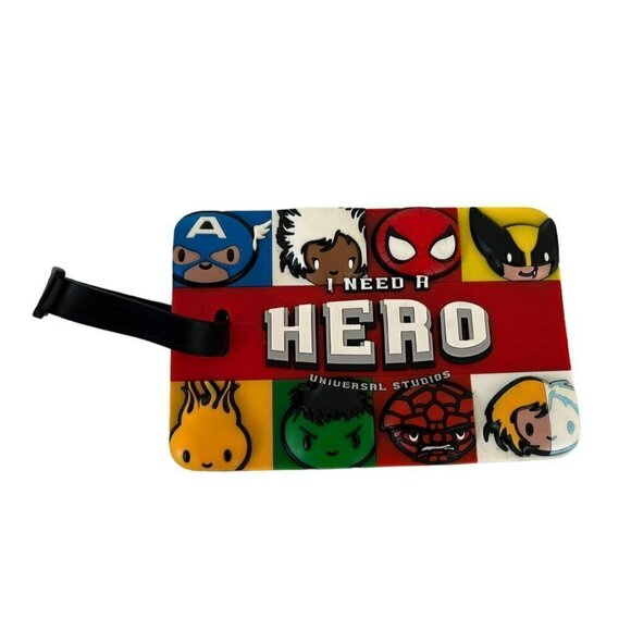 Universal Studios Marvel "I Need A Hero" Luggage Tag - Picture 1 of 7